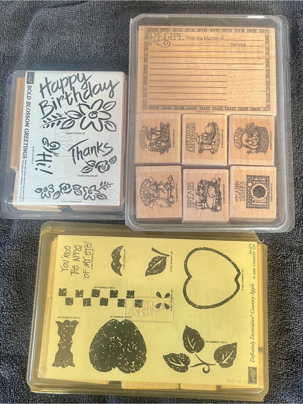 Stamp-in' Up! Vintage Rubber Stamp Sets Lot